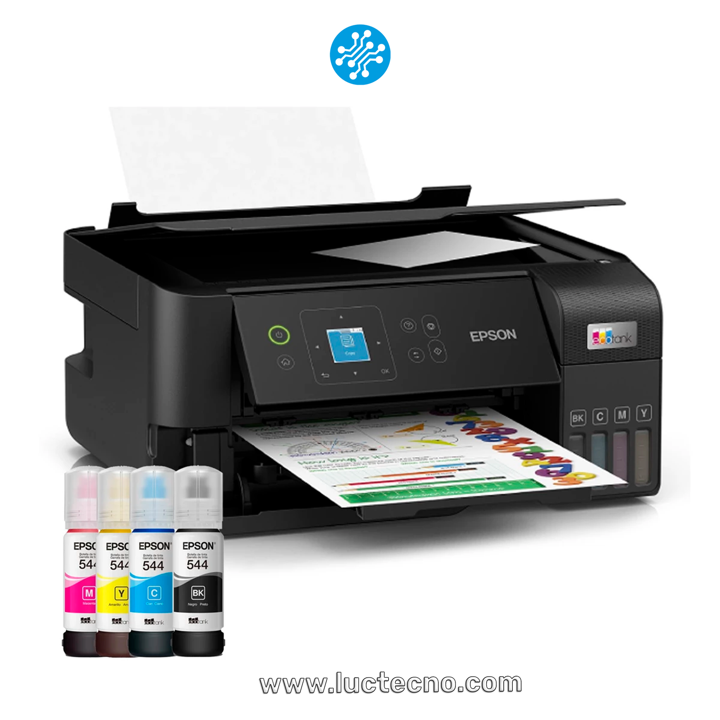 IMPRESORA EPSON ECOTANK L3560 WIFI SMART PANEL MULTIFUNCION 50% MAS RAPIDA TINTA CONTINUA 544 C11CK58301 GARANTIA 12 MESES