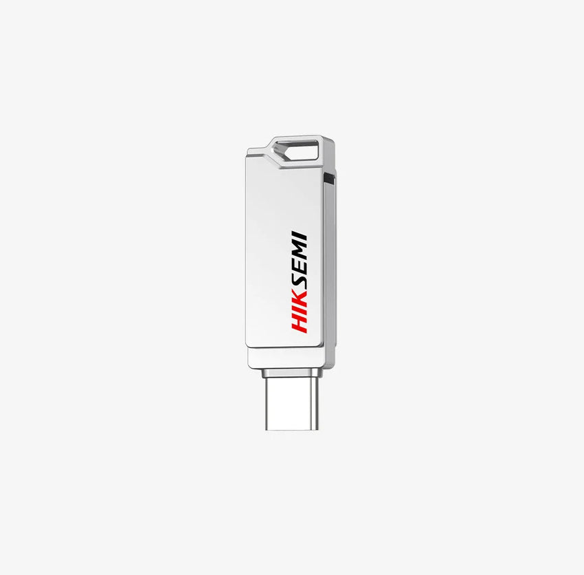Hiksemi SYNC E327C 32GB Dual USB 3.2 Type-A and Type-C Flash Drive – Metallic Silver