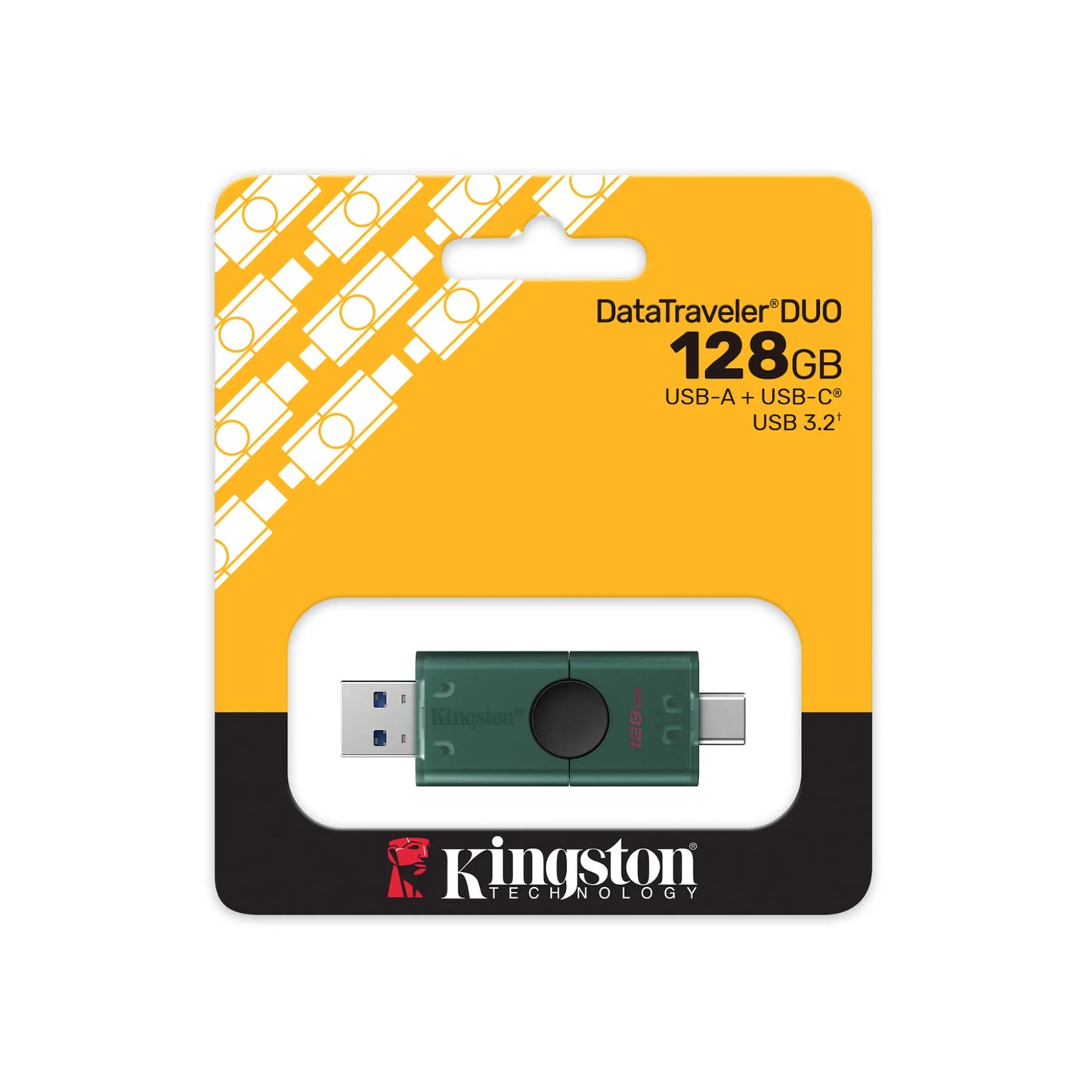 Memoria USB Kingston DataTraveler Duo 128GB USB-A + USB-C 3.2 Gen 1 – Tapón deslizante