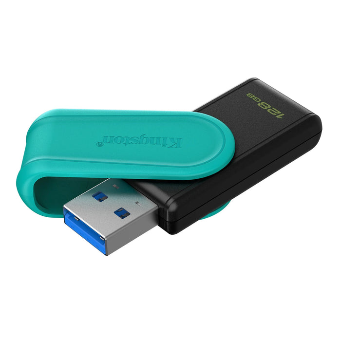 Memoria USB Kingston DataTraveler Exodia S 128GB USB 3.2 Gen1 – Tapón giratorio turquesa