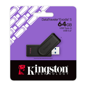 Memoria USB Kingston DataTraveler Exodia S 64GB USB 3.2 Gen1 – Tapón giratorio