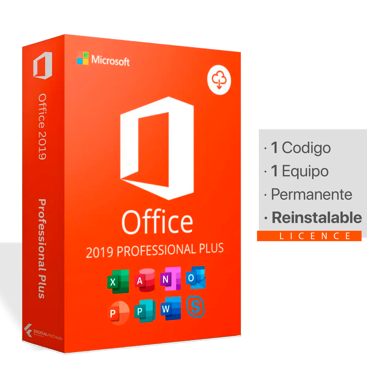 Microsoft Office 2019 Pro Plus | 1 Equipo | Permanente | Reinstalable