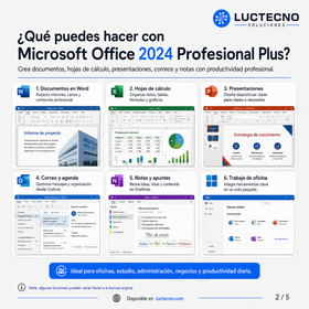 Microsoft Office 2024 Profesional Plus para Windows / Mac | Permanente | Suite de ofimática profesional para documentos, hojas de cálculo, presentaciones, correo y productividad