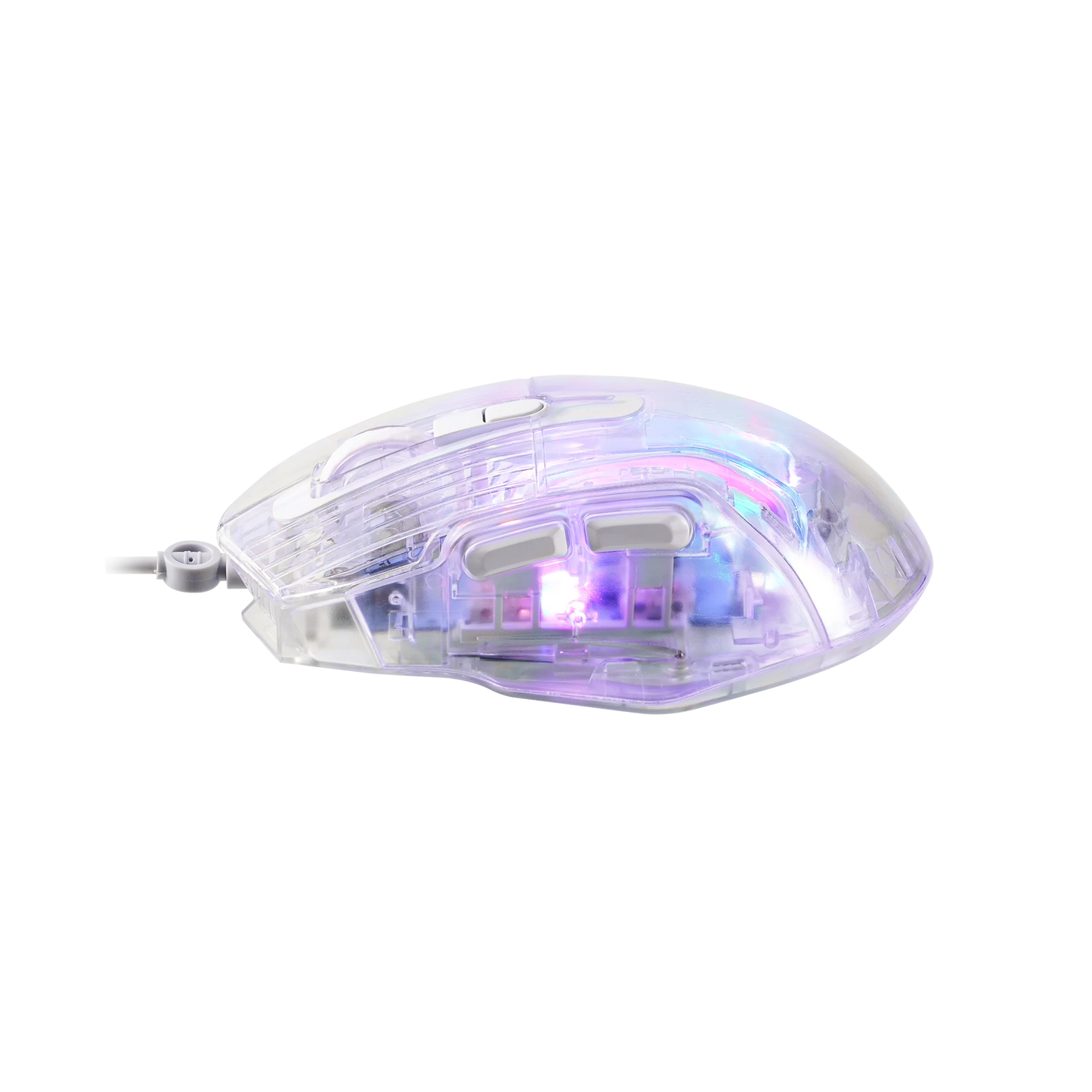 Mouse Gamer Marvo Scorpion M413 Transparente 7200 DPI – RGB, Silencioso, 6 Botones Programables