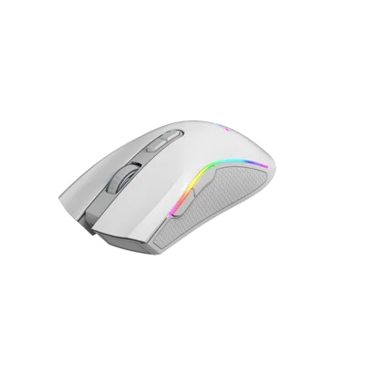 Mouse Gamer Xtrike-Me GM-314 WH 7200 DPI – RGB, 7 Botones, Cable Trenzado 1,5 m, Blanco