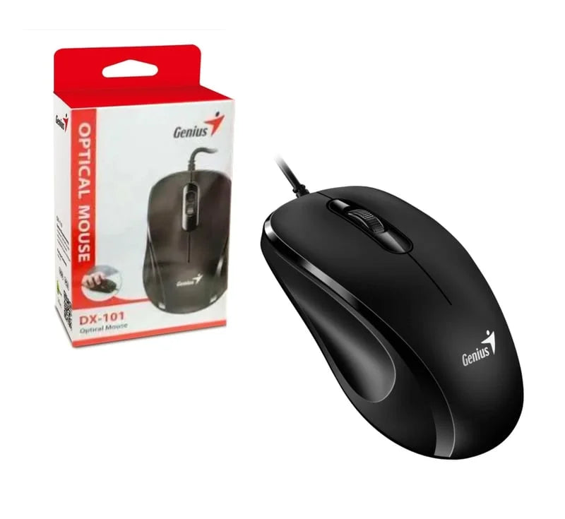 Mouse Genius XScroll DX-101 Óptico 1200 DPI con Cable USB 1,5m – Negro