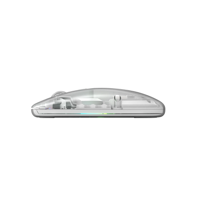 Souris Marvo M808W Transparente Dual Sans Fil 2.4G + Bluetooth 5.1 – 1600 DPI, Silencieuse, RGB 7 Couleurs