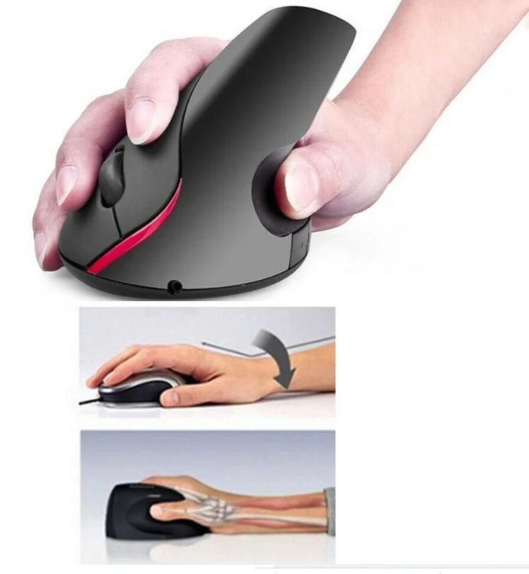 Mouse Vertical Inalámbrico Ergonómico con Batería Recargable – 1200 DPI