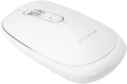 Mouse Xtrike Me GW-119 WH Dual Inalámbrico 2.4G + Bluetooth 5.2 – 1600 DPI, Silencioso, Blanco