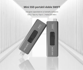 Hiksemi SWIFT 1TB Dual Mini External SSD USB-A + USB-C 3.2 Gen 2 – 530MB/s