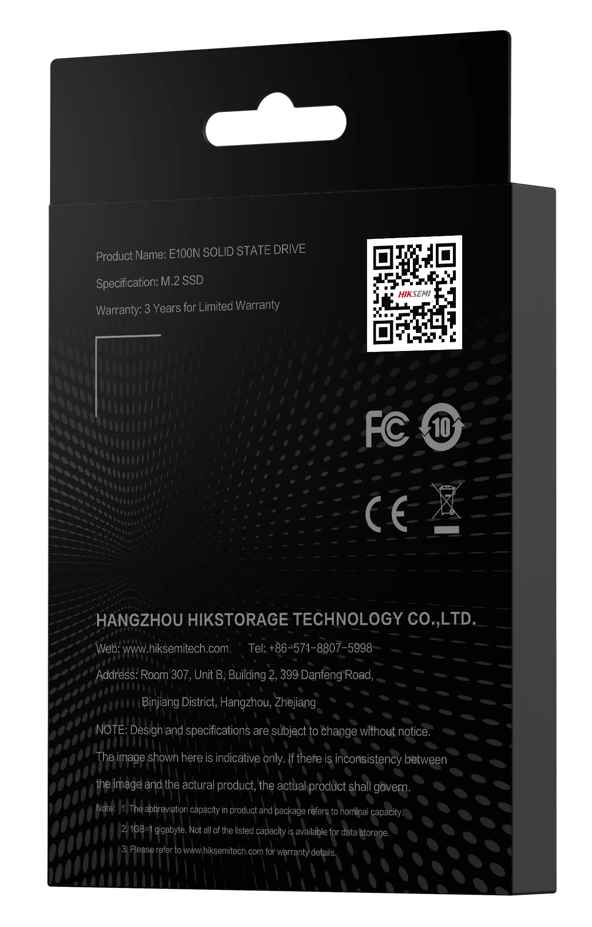 SSD M.2 Hiksemi City E100N 512GB 2280 SATA III 6Gb/s – 560MB/s Lectura
