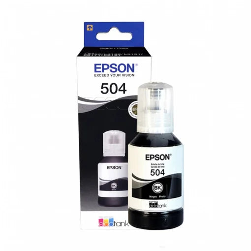 Tinta EPSON 504 Negro / 127 ml / Impresoras Tinta Continua L4150, L4160, L6161, L6171, L6191