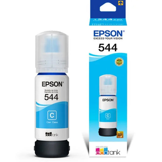 Tinta EPSON 544 Cian T544120 / 65 ml / Impresoras Tinta Continua L1110, L3110, L3150, L5190