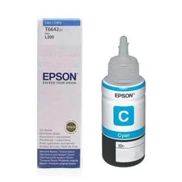 Tinta EPSON T664220 Cian / 70 ml / Impresoras Tinta Continua L200, L210, L355, L555
