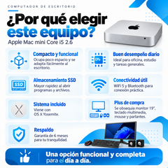 Apple Mac mini Core i5: ventajas del formato compacto, SSD y monitor con periféricos de regalo