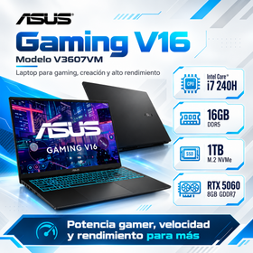 ASUS Gaming V16 V3607VM con Intel Core 7 240H y NVIDIA GeForce RTX 5060