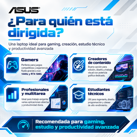 ASUS Gaming V16 V3607VM para gaming, creación y trabajo