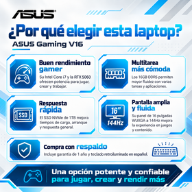Características ASUS Gaming V16 V3607VM y garantía de un año