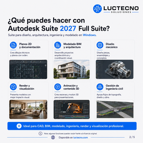 Autodesk Suite 2027 Full Suite para Windows | Paquete CAD, BIM, diseño 3D, ingeniería y arquitectura por 12 meses