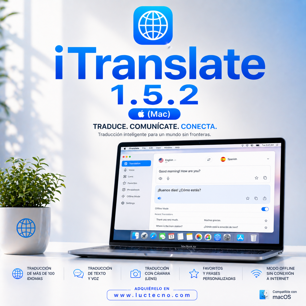 iTranslate 1.5.2 (Mac) | 1 Equipo | Permanente