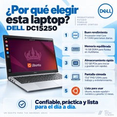 Dell DC15250 KD9XK, Core i5-1334U, 16 GB DDR4, SSD 512 GB y Ubuntu — beneficios