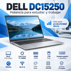 Dell DC15250 RWCGN Core i7-1355U, 16 GB DDR5 y SSD 1 TB — presentación