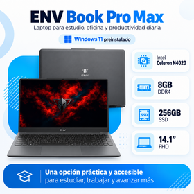 ENV Book Pro Max con Intel Celeron N4020, 8 GB DDR4, SSD 256 GB y Windows 11