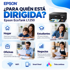 Epson EcoTank L1250 para hogar, estudiantes, oficinas y negocios