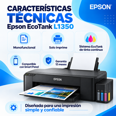 Características técnicas de Epson EcoTank L1350 monofuncional