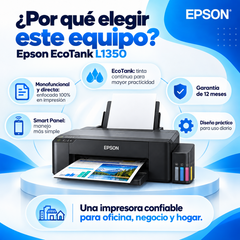 Ventajas de Epson EcoTank L1350 con garantía de 12 meses