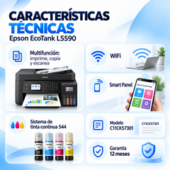 Características Epson EcoTank L5590: impresión, copia, escaneo, Wi-Fi y aplicación Smart Panel