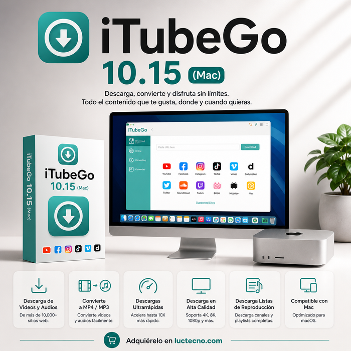 iTubeGo 10.15 (Mac) | 1 Equipo | Permanente