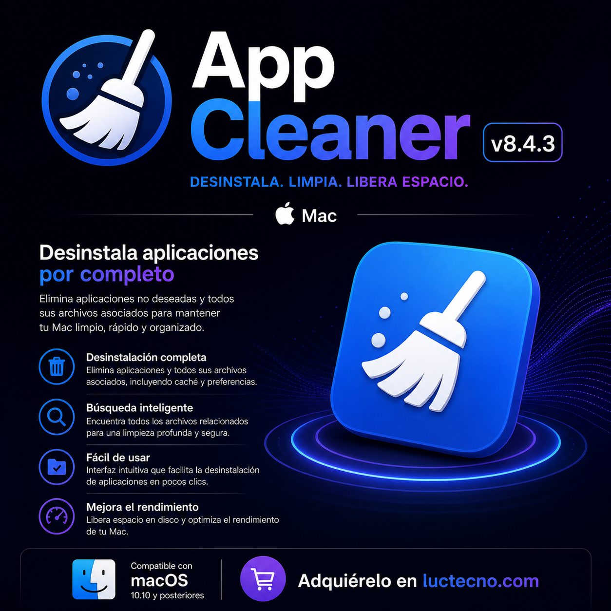 App Cleaner 8.4.3 (Mac) | 1 Equipo | Permanente