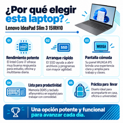 Lenovo IdeaPad Slim 3 15IRH10: ventajas para estudio, oficina y multitarea