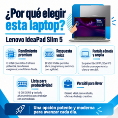 Lenovo IdeaPad Slim 5: ventajas del Core Ultra 9, memoria DDR5 y pantalla táctil IPS