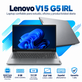 Lenovo V15 G5 IRL con Core i3-1315U, RAM 8 GB DDR5 y SSD 512 GB: imagen principal