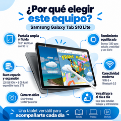 Ventajas Samsung Galaxy Tab S10 Lite: S Pen, pantalla amplia, 128 GB y microSD hasta 2 TB